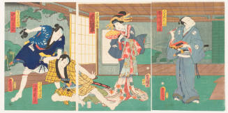 The Actors Ichikawa Danzō, Ichikawa Shinsha, Bandō Kamereō and Nakamura Shikan as Ōbashi Yuranosuke, the Coutesan Ukihashi, Kondō Genshirō, Teraoka Heiemon the Heiemon