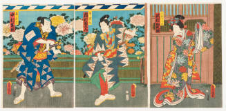 Sawamura Tanosuke as Minazuru Hime; Ichimura Uzaemon as Ushiwakamaru; Nakamura Shikan as Kisanta