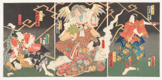 Ichimura Uzaemon as Ushiwakamaru; Sawamura Tanosuke as Minazuru Hime; Bando Kamezo as Kiichi Hogen; Nakamura Shikan as Kisanta
