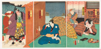 Nakamura Shikan as Yokozo; Ichikawa Danzo as His Mother Fukayuki, Kawarazaki Gonjuro as Jihizo; Ichimura Uzaemon as Kagekatsu