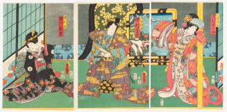Sawamura Tanosuke as Yaegaki Hime; Nakamura Shikan as Takeda Katsuyori; Ichikawa Shinsha as Nureginu