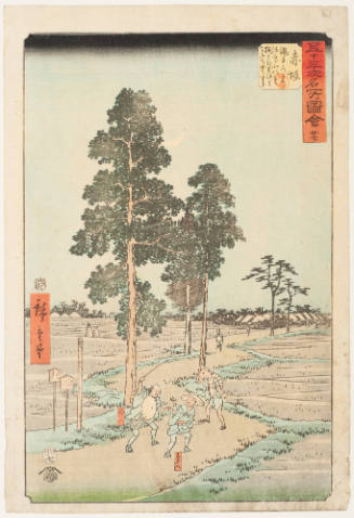 No. 37, Akasaka, on Niwate Street Yajiro Beats Up Kitahachi Whom He Mistakes for a Fox (Nawatedo nite Yajiro Kitahachi o kitsune to omoite chochaku suru)