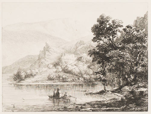 Gebirgsee Mit Mönchen