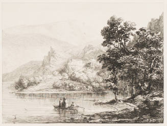 Gebirgsee Mit Mönchen