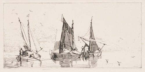 Drei Fischerboote Auf Offner See