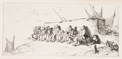 Ausruhende Fischerlaute An Gemäuer