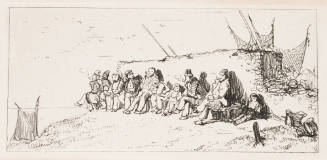 Ausruhende Fischerlaute An Gemäuer