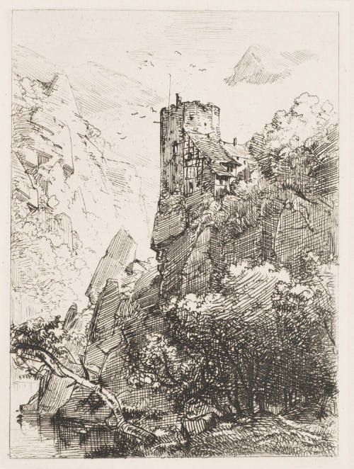 Burgsturm Ãœber Steilem Felsen