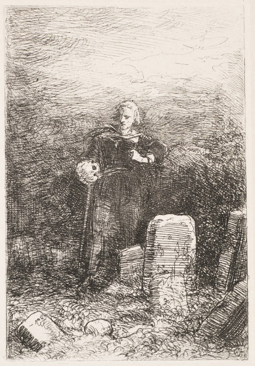 Hamlet Am Grabe Mit Yoriks Schädel