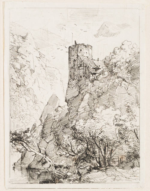 Burgturm Ãœber Steilem Felsen