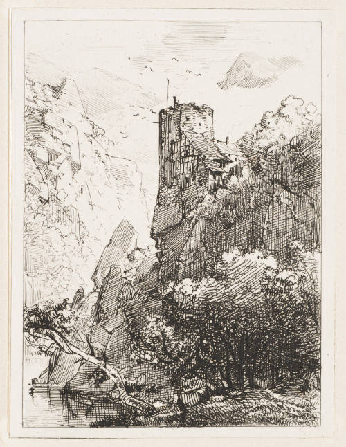 Burgturm Ãœber Steilem Felsen