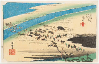 No. 24 Suruga Bank of the Oi River at Shimada (Shimada Oigawa sungan)