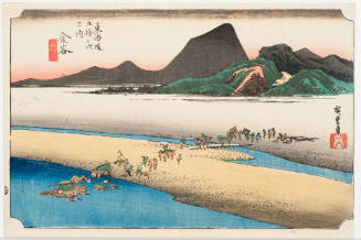 No. 25 the totomi Bank of the Oi River at Kanaya (Kanaya Oigawa engan)