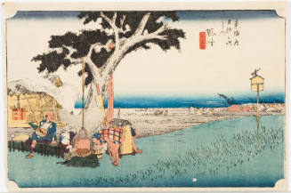 No. 28 Outdoor Tea Stall at Fukuroi (Fukuroi dechaya no zu)