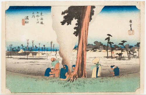 No. 30 Winter Desolation at Hamamatsu (Hamamatsu fuyugare no zu)