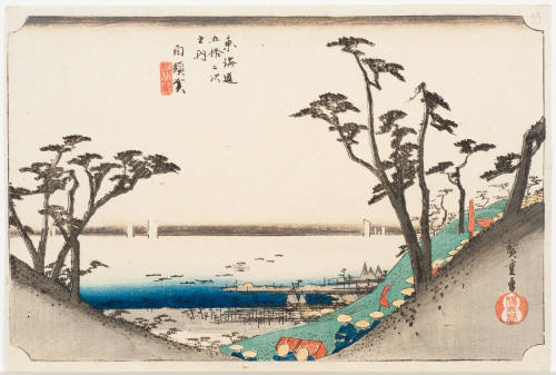 No. 33 the Ocean View Slope Near Shirasuka  (Shirasuda shiomizaka no zu)