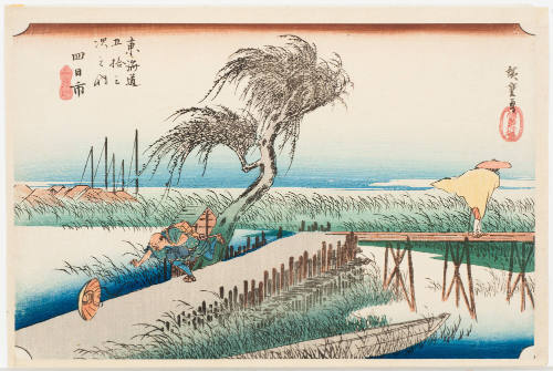 No 44 Breeze on the Mie River Near Yokkaichi  (Yokkaichi Miegawa)