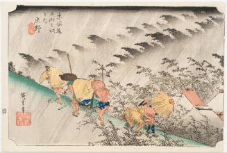 No. 46 Light Rain at Shono (Shono hakuu)