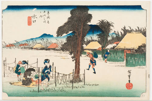 No. 51 Drying Stirps of Gourd, Famous Product of Minakuchi  (Minakuchi meibutsu kampyo)