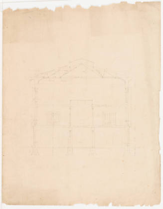 Architect's Cross Section of Original Building of Cincinnati Art Museum