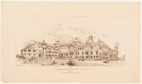 Proposed Additions Connecting Cincinnati Art Museum and the Art Acedemy (from South West)