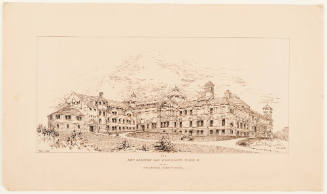 Proposed Additions Connecting Cincinnati Art Museum and the Art Acedemy (from South West)