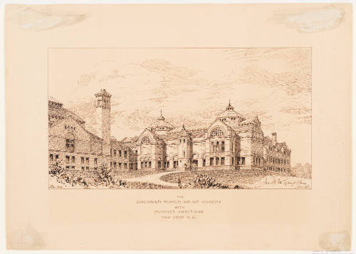 Proposed Additions Connecting Cincinnati Art Museum and Art Academy (from North East)