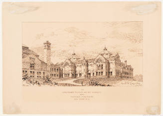 Proposed Additions Connecting Cincinnati Art Museum and Art Academy (from North East)