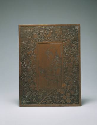 Relief Etched Plaque: Girl Reading