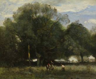 The Large Oak with Three Peasants (Tower in the Distance)