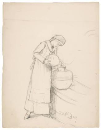 Study for Womkan at the Fountai (1919)