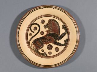 Plate with a Seated Lioness
