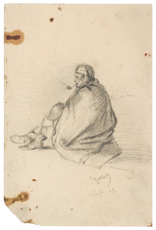 Seated Man Smoking