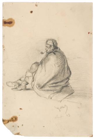 Seated Man Smoking