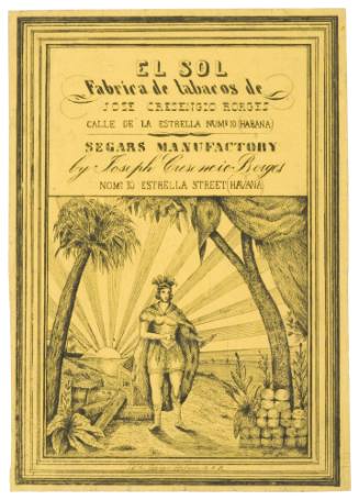Tobacco Advertisement for "El Sol"