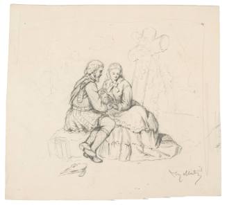 Seated Scotsman and Woman