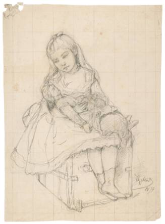 Seated Girl Holding Doll