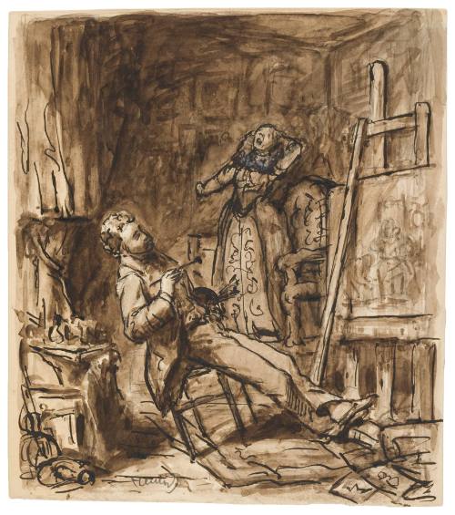 Study of an Artist in His Studio