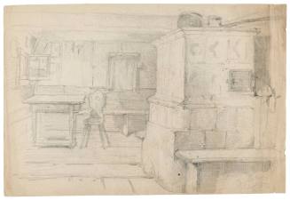 Interior with Chair, Table and ...