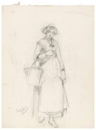 Woman Carrying Pail