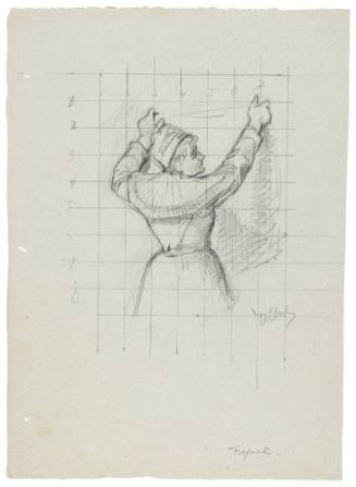 Breton Woman with Arms Raised