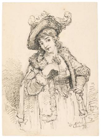 Woman in Feathered Hat