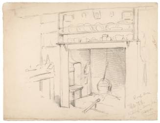 Study of an Interior with a Large Hearth