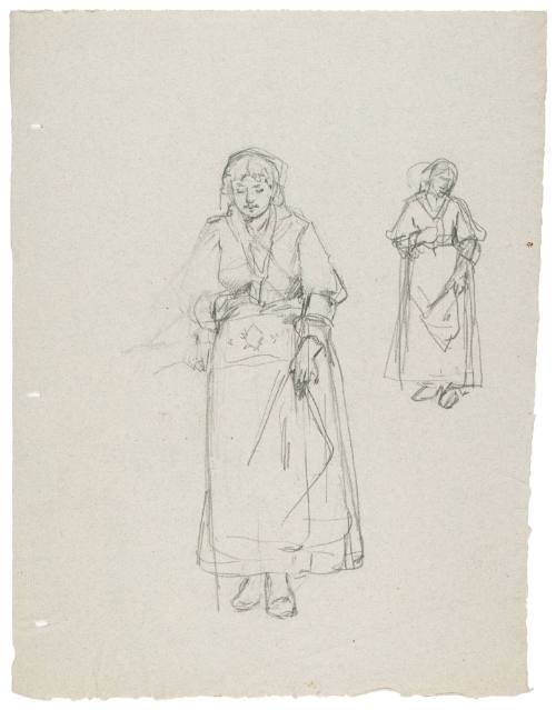 Two Studies of a Standing Woman