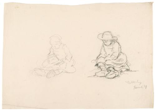 Two Studies Seated Child, Faouët, France