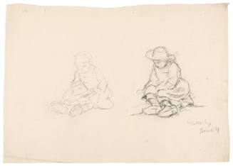 Two Studies Seated Child, Faouët, France
