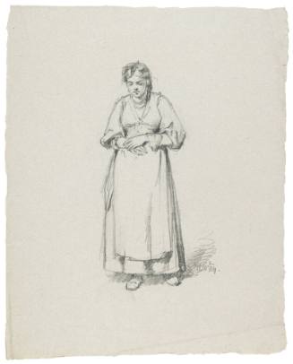 Study of Standing Woman with Hands Folded
