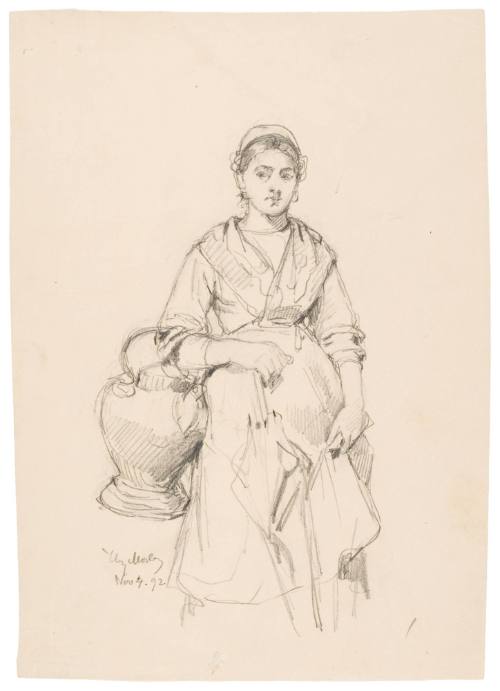 Study of Woman Carrying Jug