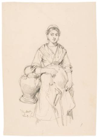 Study of Woman Carrying Jug