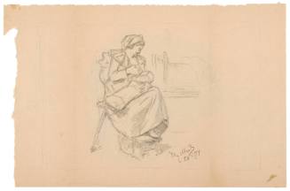 Study of Seated Woman Feeding Baby